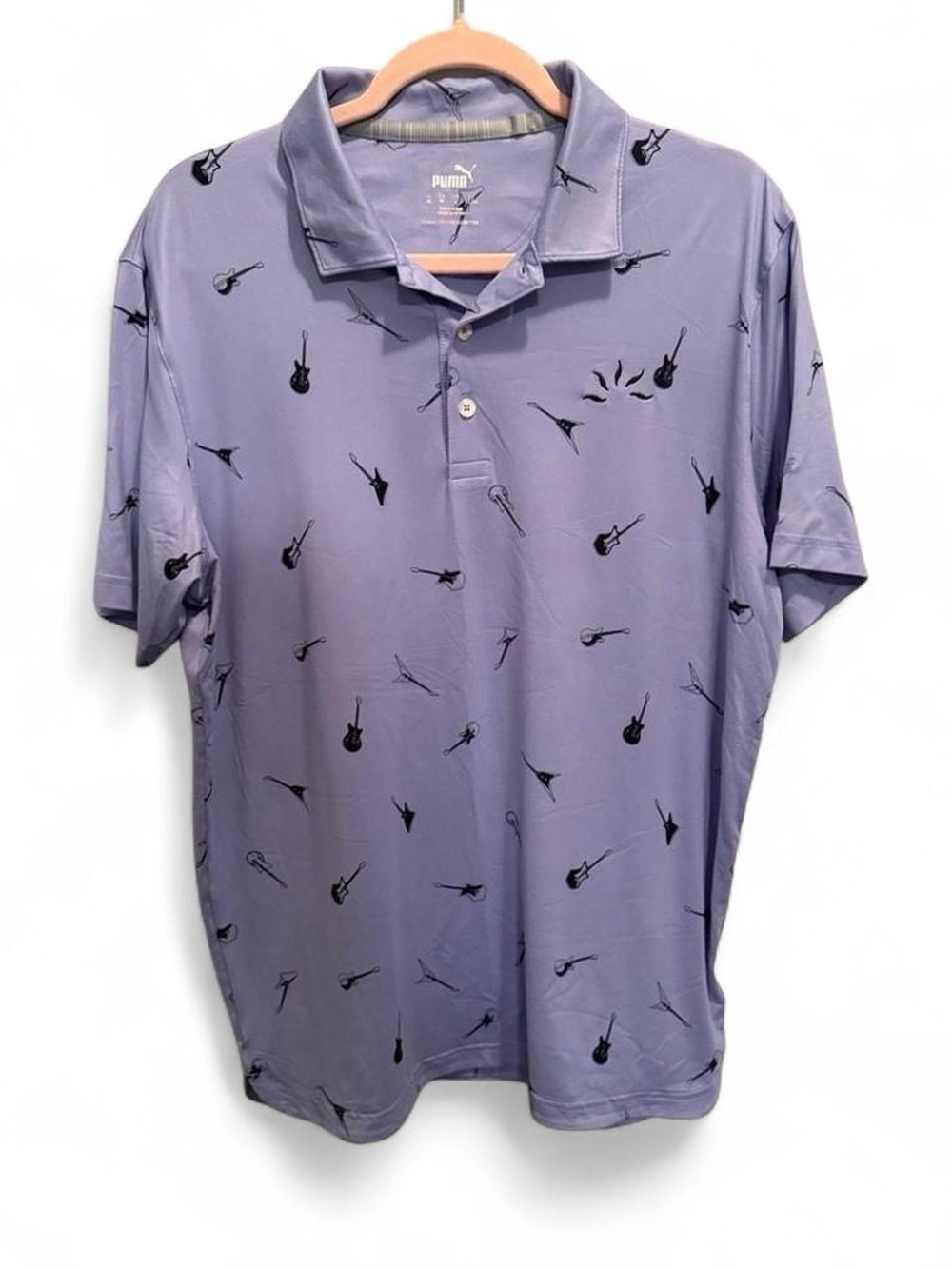 Puma CLOUDSPUN Chords golf polo shirt Medium Guitar Shirt Summer